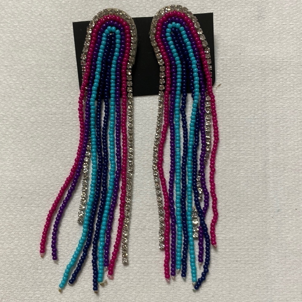 Beaded Dangle Post Earring (BQ)